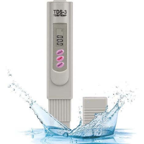 TDS-3 Testeur de Qualité de l'eau LCD Numérique, Filtre De Pureté De Stylo d'Essai d'eau TDS 0-9990 PPM Temp, Portable Testeur Mètre de Qualité de l'Eau Stylo de Température (Ne Teste PH) (1/5)