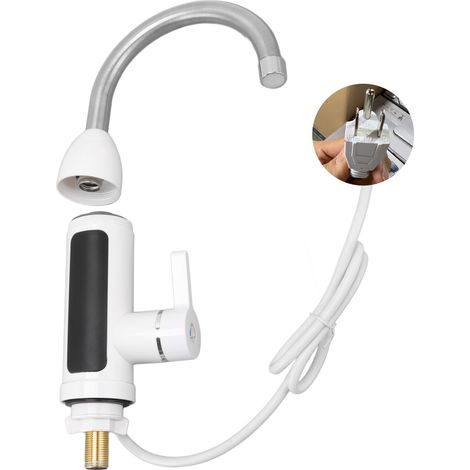 Chauffe-eau instantané sans réservoir 3000W pour robinet de cuisine, acier inoxydable IPX4, 110V US (1/5)