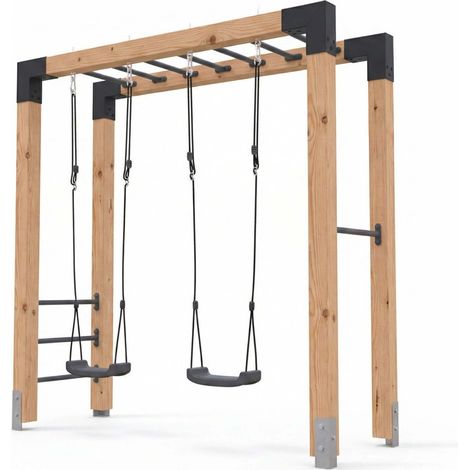 EXIT Linea Robust 110 Holz-Monkeybar mit Doppelschaukel