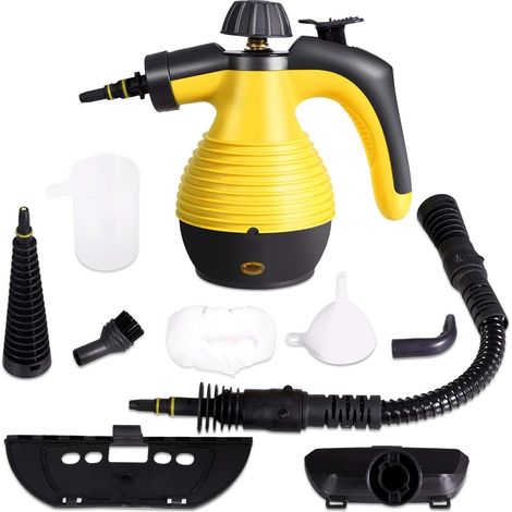 Goplus – Nettoyeur vapeur à main 3,2 bars – 350ml – 9 accessoires – Nettoyage rapide cuisine et salle de bain – Design léger et ergonomique