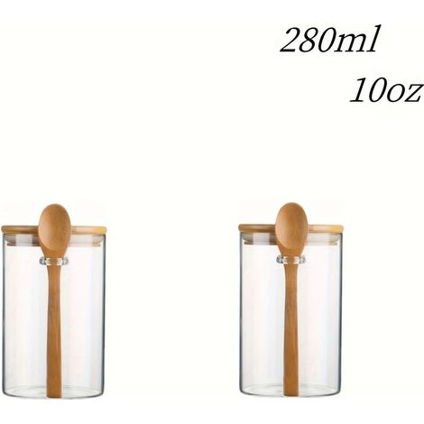 (2 articles) Verre, saladier, bocal en verre avec couvercle, tasse à flocons d'avoine en verre (1/5)