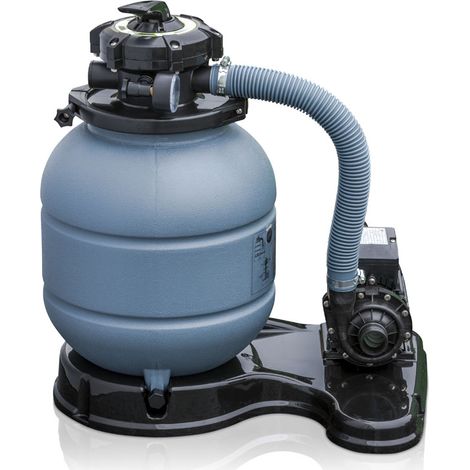 GRE – Filtre à sable 4 m³/h – Débit 4 m³/h – Puissance 180 W – Raccord Ø 38 mm – Vanne 5 voies – Charge filtrante 19 kg (1/6)