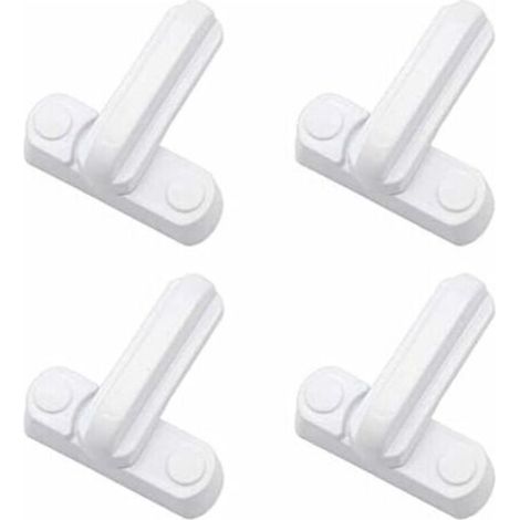 Lot de 4 Serrures Loquets Bloque Poignee Sécurité Domestique Supplémentaire Remplacement Pour Maison Portes Placards Fenêtres (1/4)