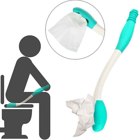 Les femmes enceintes âgées ne se penchent pas sur les fesses essuient les aides de toilette à long manche (1/5)