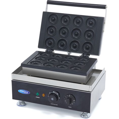 Machine à donuts - 12 mini donuts - diam 5cm - avec minuteur intégré - Maxima