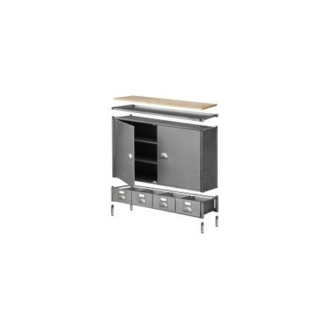 OUTIFRANCE Module 4 petits tiroirs - 1200 x 400 x h. 190 mm 16 kg (1/5)