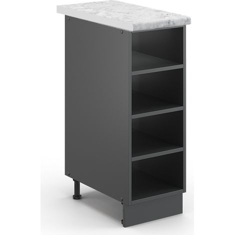 Estante de cocina Fame-Line, Antracita, 30 cm , ET Mármol, Vicco