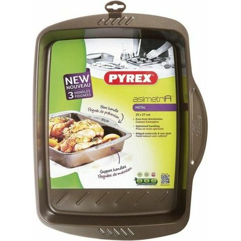 Pyrex Asimetria Auflaufform braun und schwarz 35x27 cm