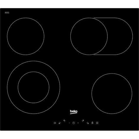 60 cm cerankochfeld mit 4 kochzonen, 6900 w, schwarz - Beko - HIC64403T (1/3)
