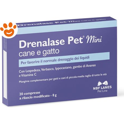 NBF Lanes Dog Drenalase Pet - Confezione 20 Compresse -