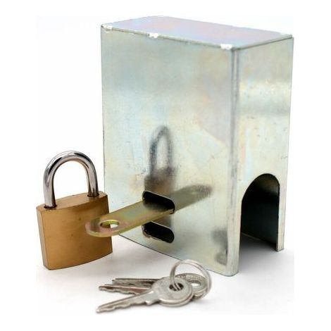 Robinet d'eau interrupteur serrure prise électrique couvercle de protection multifonction robinet extérieur antivol serrure carré argent (1/4)