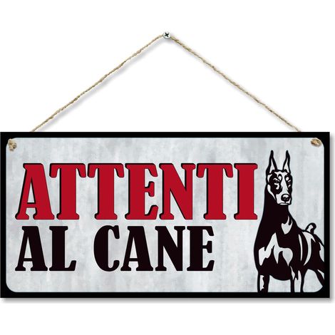 Attention au chien  Panneaux d'avertissement pour votre maison, panneaux d'extérieur pratiques, plaque de porte d'entrée 15 x 30 cm (1/5)