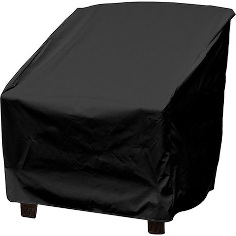 Housse imperméable et anti-poussière pour meubles, chaises et canapés, protection pour jardin, terrasse et extérieur, noire (1/5)