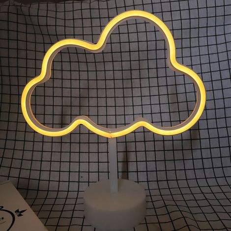 Veilleuse design mignonne, lampe de chevet, fonctionne avec 3 piles AA, alimentation USB, portable, pour la décoration intérieure, cadeau d'anniversaire. (1/5)
