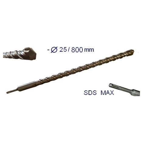 Punta gigante a doppia elica attacco SDS MAX 800x25mm (1/2)
