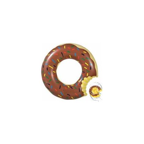 Donut-Schwimmring – 120 cm – PVC – Für Pool, Strand, See – Mit aufblasbarem Getränkehalter – 2er-Set (1/5)