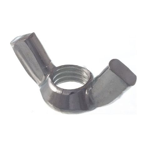 Lot de 20 écrous papillon M12 12 mm BZP en acier plaqué zinc brillant