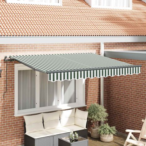 Toldo Retráctil Verde 250 x 200 cm tela