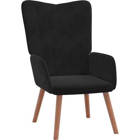 Maison Exclusive - Relaxsessel Schwarz Samt (1/5)