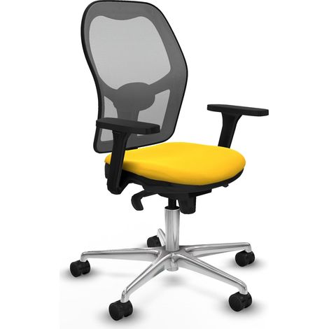 Sedia da ufficio piqueras y crespo Jorquera grigio similpelle giallo