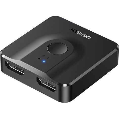 Switch HDMI 4K 60Hz 2 Entrées 1 Sortie Commutateur Bidirectionnel 1080P 3D HDR CEC Dolby Atmos Compatible avec PC PS5 PS4 Switch 2 Xbox One 360 Chromecast TV Box Moniteur Projecteur VR (Noir) (1/5)