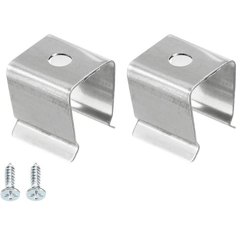 Lot de 20 clips de montage pour bande lumineuse LED, clips de fixation muraux avec vis pour ruban lumineux néon RVB de 8 à 11 mm, acier inoxydable (1/5)