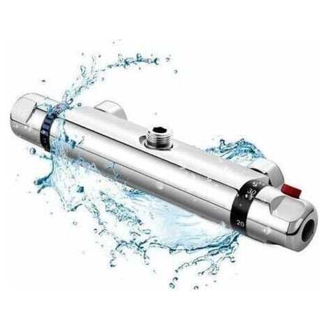 Ensoleille – Mitigeur thermostatique de douche en cuivre – Bouton de sécurité anti-brûlure 38 ℃ – Installation facile – Compatible plomberie standard (1/5)