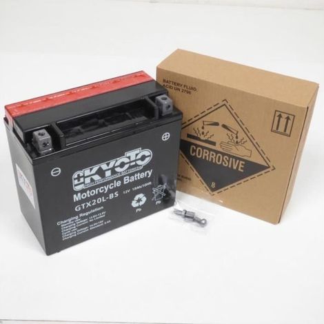 Batterie Kyoto pour moto Honda 650 TRX 2003-2005 YTX20L-BS / 12V 18Ah