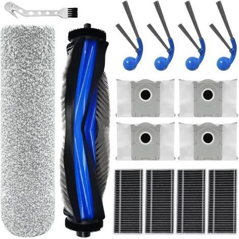 ALLIANDISAccessoires pour EECOVACS DEEBOT X8 Pro Omni, X8 Omni/ T80 Pro Omni / T80 OMNI / T80 Pro robot aspirateur pice de rechange, 2 Brosses rouleau + 4 sac poussire + 4 brosses latrales + 4 filtres (1/5)