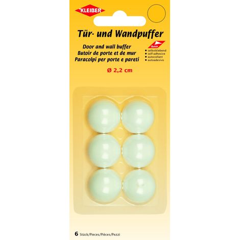 Tope de puerta kleiber door and wall stopper adhesivo 6 piezas