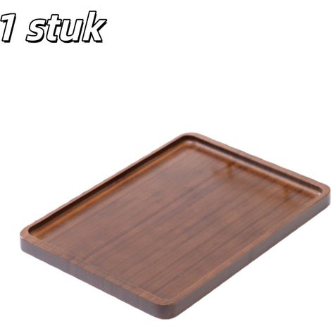 plateau en bambou plateau décoratif convient pour le petit déjeuner la table basse la table à manger et le bar dimension 36 x 25 x 2 cm couleur marron (1/5)