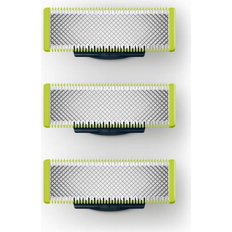 Ahlsen Applicable à OneBlade - Lames de rechange, pour rasoir/tondeuse électrique OneBlade, acier inoxydable robuste, taille, stylisation et rasage, lot de 3