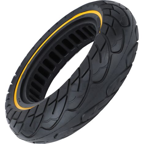 Pneu plein extensible anti-vibrations pour trottinette électrique, structure alvéolaire, 10x2,5 pouces, pour roues avant et arrière. (1/5)