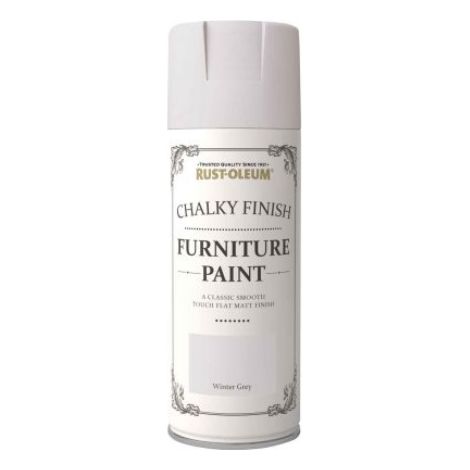 Rust-Oleum Chalk Chalky Furniture Paint - Winter Grey - 400ml Aerosol