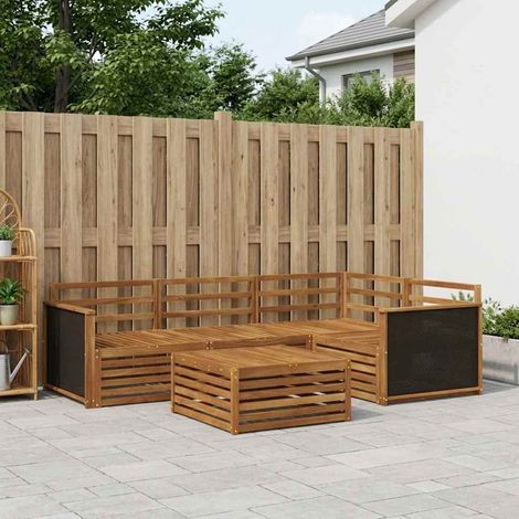 vidaXL Outdoor Sofa Set 5 pcs Natural Solid Acacia Wood (1/5)