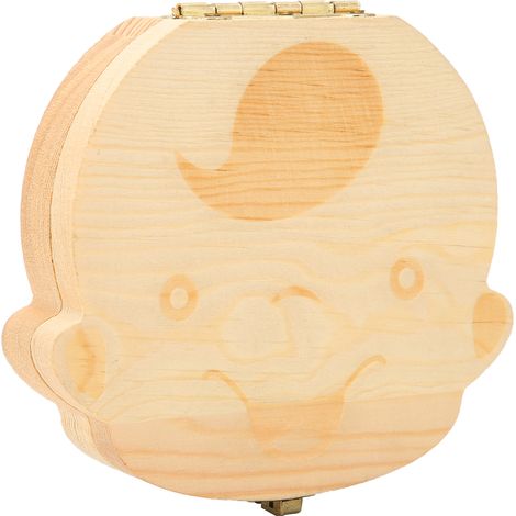 Boîte à dents de lait en bois pour bébé, organisateur de rangement pour dents de lait d'enfant, boîte de conservation pour dents de lait perdues (1/5)
