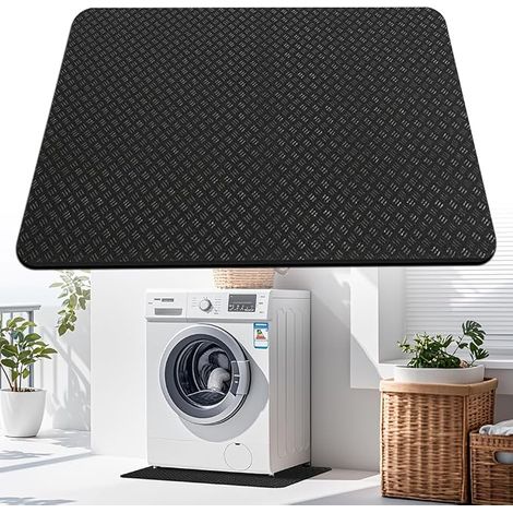 Silicone Washing Machine Mat 60 x 60 cm Double Sided Non Slip Waterproof Refrigerator Dryer (1/5)