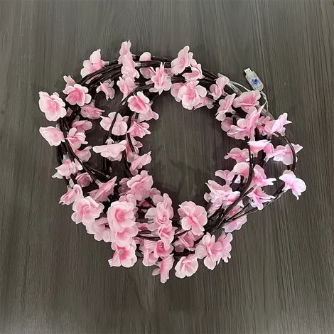 Guirlande Lumineuse Fleurs De Cerisier - 96 Led - Alimentation Usb - 190 Cm - Décoration Ambiance Intérieure (1/2)
