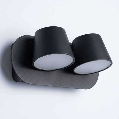 Aplique De Pared LED Doble "KOP-2" Orientable 12W - Negro (1/5)