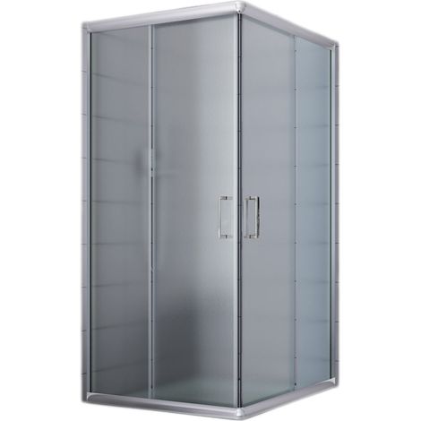 Box doccia scorrevole vetro stampato h 185 mod. Alabama 80x120 cm rettangolare