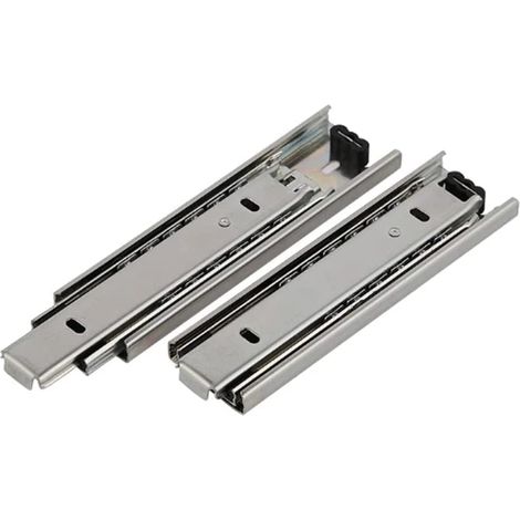 Glissières de tiroir à extension complète, rails guidage (12 po) (1/5)