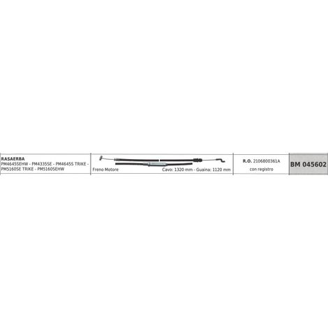 MOWOX Rasenmäher Motorbremskabel PM4645SEHW PM4335SE Kabel 1320 mm Kabelummantelung 1120 mm