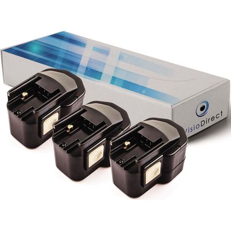Lot de 3 batteries pour AEG BEST12BBPB perceuse visseuse 12V 2000mAh - Visiodirect - (1/2)