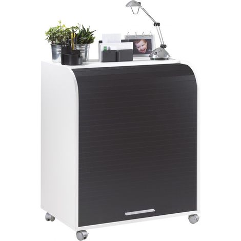 Bureau Informatique Blanc et Noir (1/4)