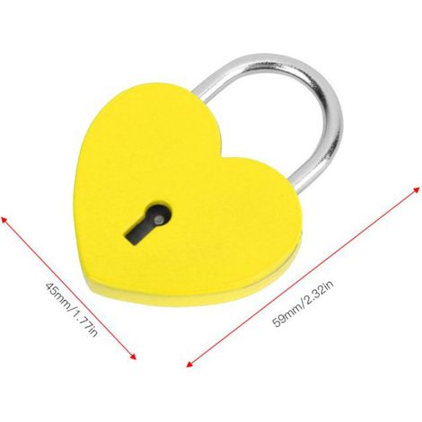 Cadenas Cœur - Métal - 45 x 59 mm - Décoration Artisanat - 1 Pièce (1/5)