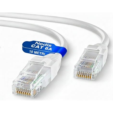 Nedis Cavo di Rete Ethernet CAT6a 10 Metri RJ45 UTP Bianco Profesionale