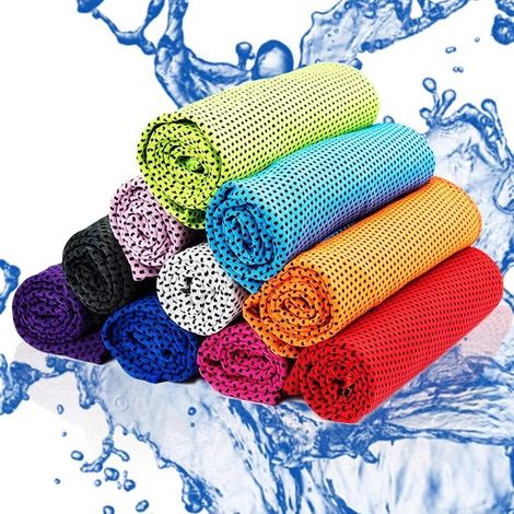 10 serviettes rafraîchissantes en microfibre pour le sport, le yoga, le fitness, la plage et les voyages (1/5)