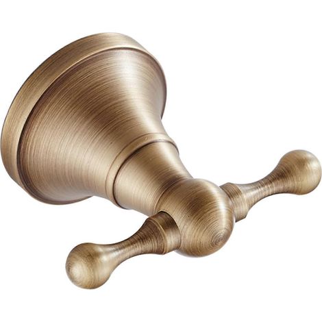 Crochet porte-serviettes volant, accessoires de cuisine, salle de bain et salle de bain de chambre, porte-manteau en laiton, fixation murale par vis, bronze brossé. (1/5)