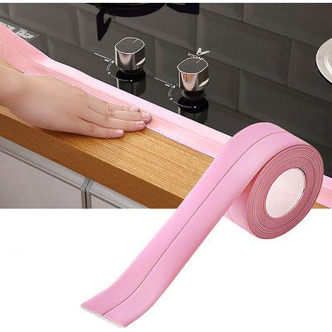 Selbstklebendes PVC-Dichtungsband für wasserdichte Abdichtung, Rosa - 3,2 x 3,8 cm