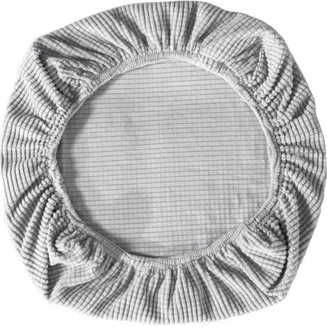 Housses de chaise élastiques en élasthanne - Lavables - Pour chaise de bureau, salle à manger, bar, fête de mariage - Argenté (1/5)